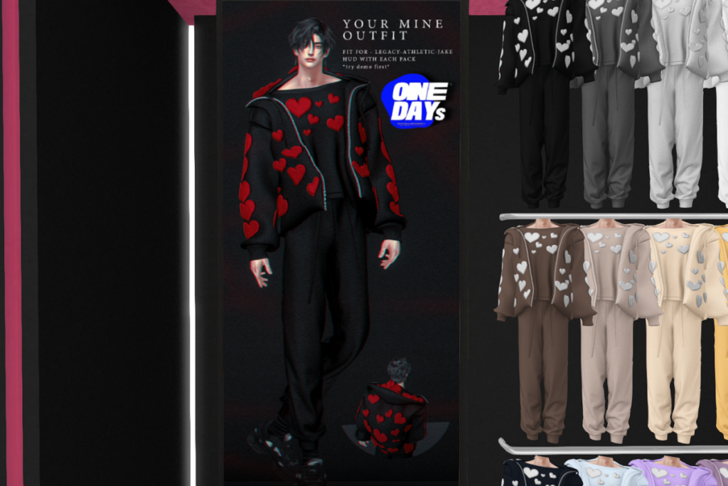 Your Mine Outfit - Jake/Legacy/+mods, L$279 each/L$1234 FP