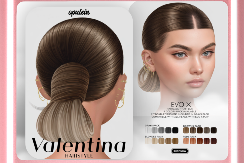 Valentina Hair - EvoX, L$200 each/L$500 FP