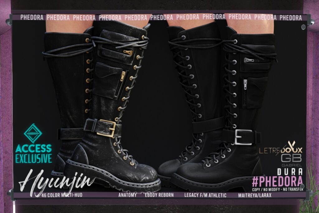 Hyunjin Unisex Boots - Anatomy/LegacyF+M/Maiytreya/Reborn/+mods, L$599