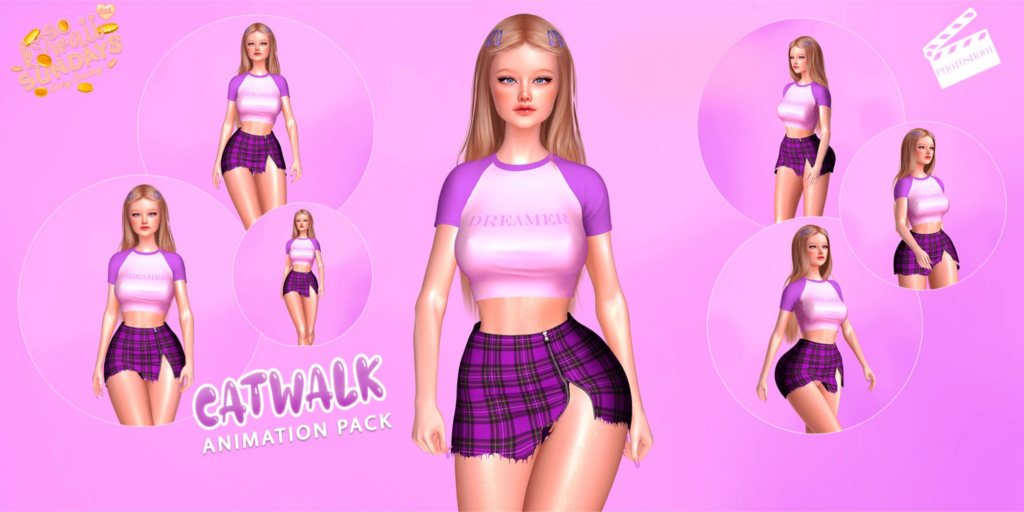 Catwalk Animations	&lt;a href=&quot;http://maps.secondlife.com/secondlife/VELOUR/200/203/1965&quot;&gt;Teleport&lt;/a&gt;