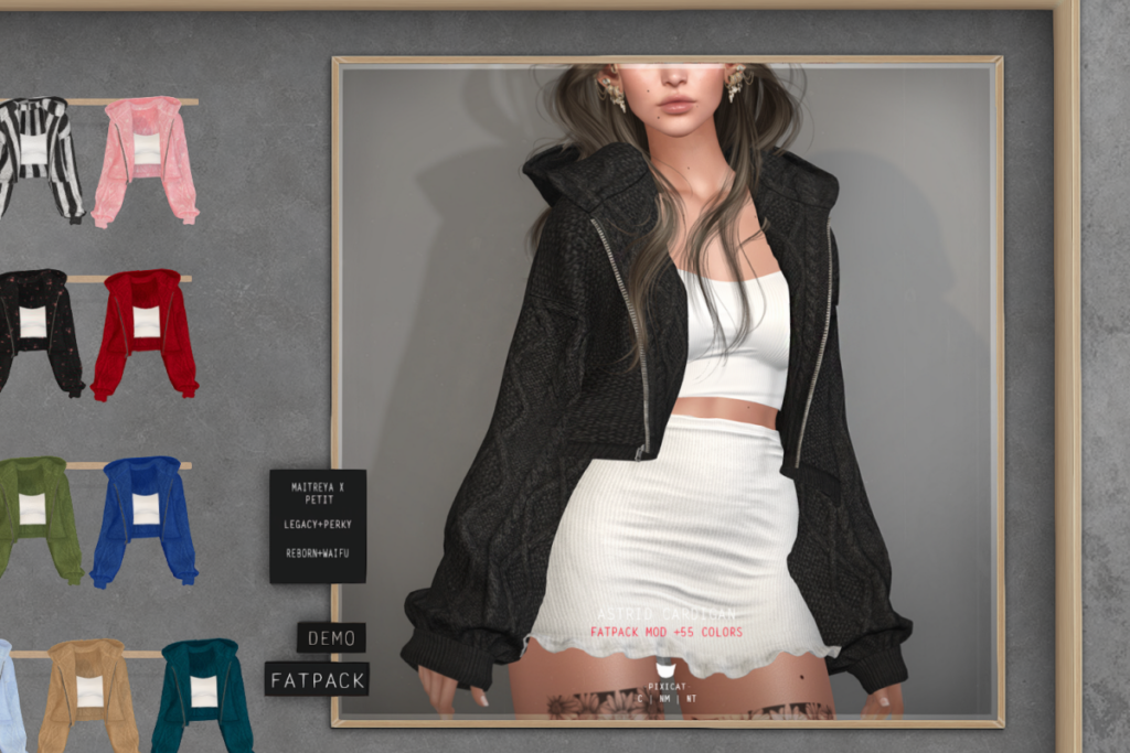 Astrid Cardigan - Legacy/MaitreyaX/Reborn/+mods, L$275 each/L$1200 FP