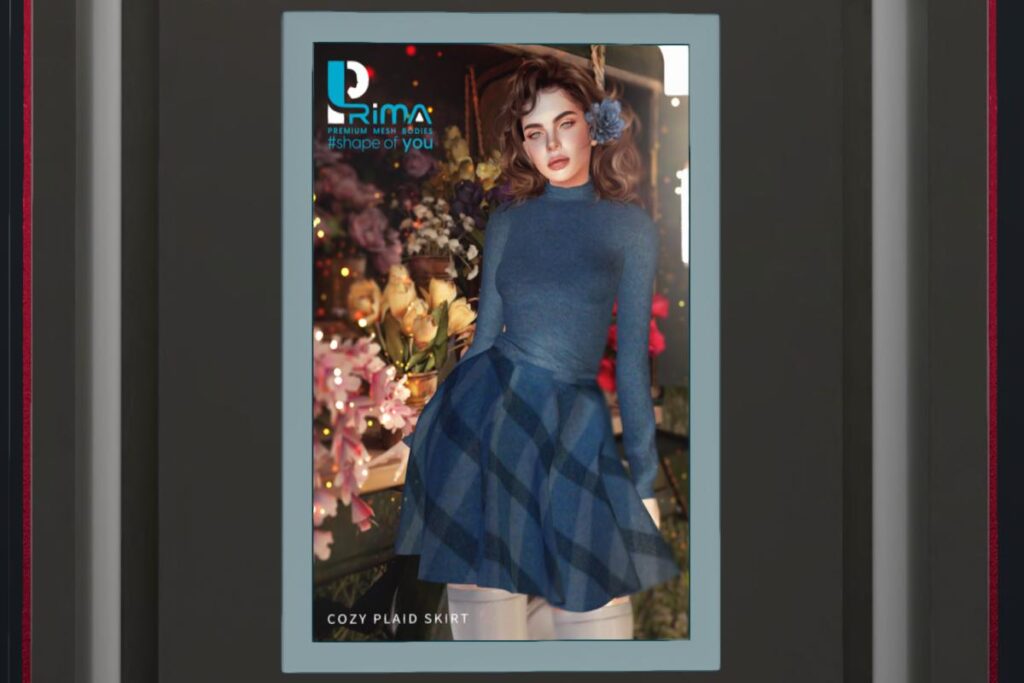 Cozy Plaid Skirt - Prima, L$295