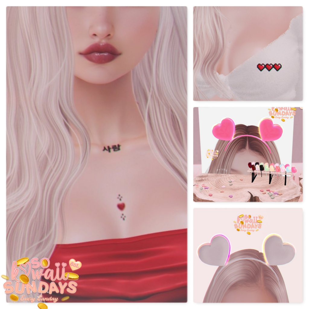 Heartipie Headband &amp; Heart Frames | Dainty Tats Set - BOM	&lt;a href=&quot;http://maps.secondlife.com/secondlife/Zelopian/171/148/22&quot;&gt;Teleport&lt;/a&gt;