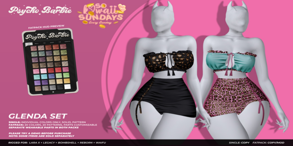 Glenda Set - Legacy/MaitreyaX/Reborn/+mods	&lt;a href=&quot;https://maps.secondlife.com/secondlife/RAWR/131/135/22&quot;&gt;Teleport&lt;/a&gt;