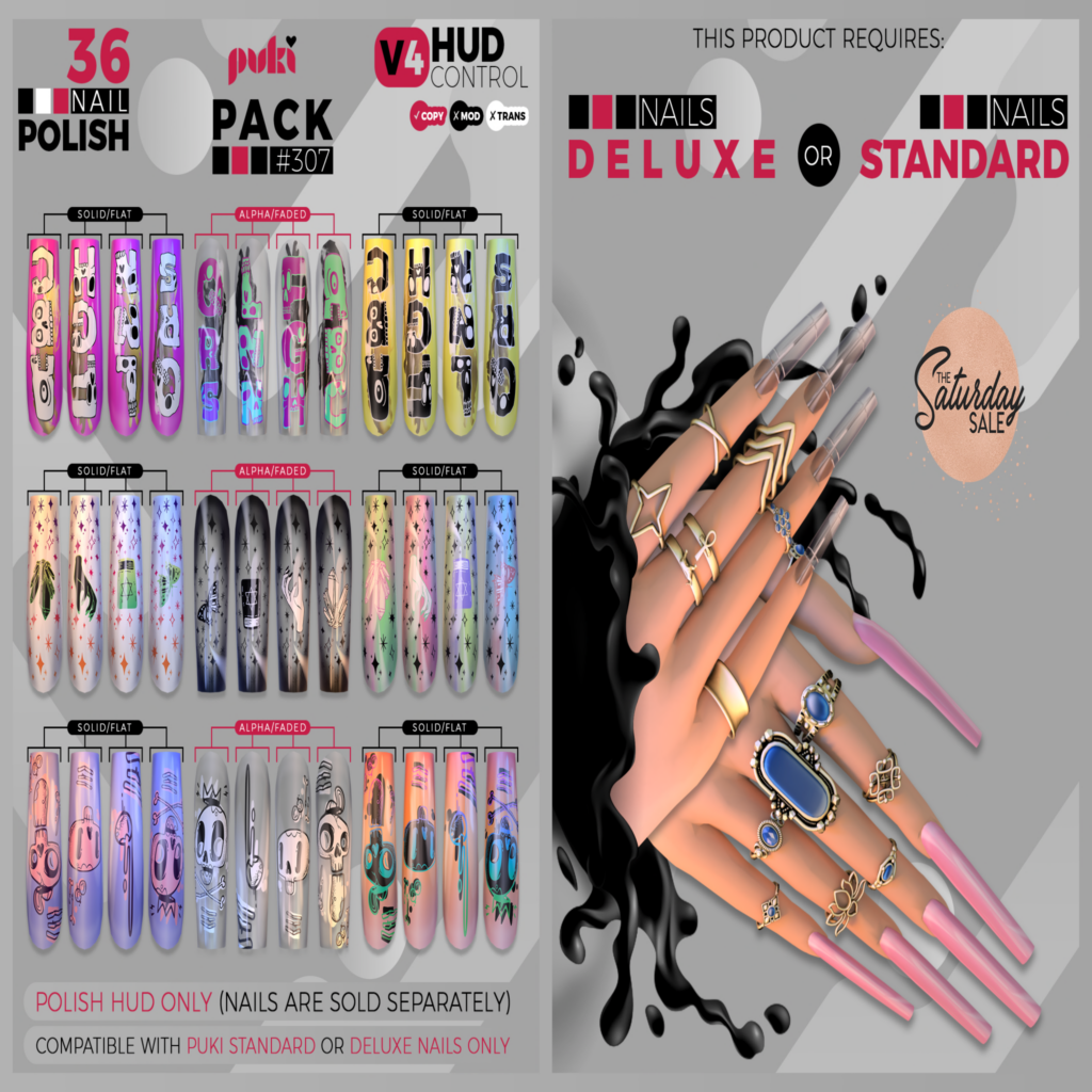 #307 Nail Polish Texture HUD - Puki Deluxe Mesh Nails/Puki Standard Mesh Nails	&lt;a href=&quot;http://maps.secondlife.com/secondlife/The%20Valley/136/226/501&quot;&gt;Teleport&lt;/a&gt;