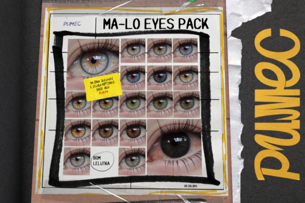 Ma-Lo Eyes - BOM/Lelutka, L$349