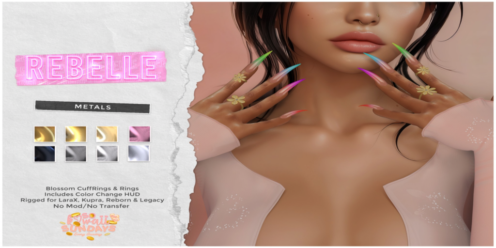 Blossom Cuff Rings - Inithium/Legacy/MaitreyaX/Reborn	&lt;a href=&quot;http://maps.secondlife.com/secondlife/The%20Northern%20Forests/179/116/902&quot;&gt;Teleport&lt;/a&gt;