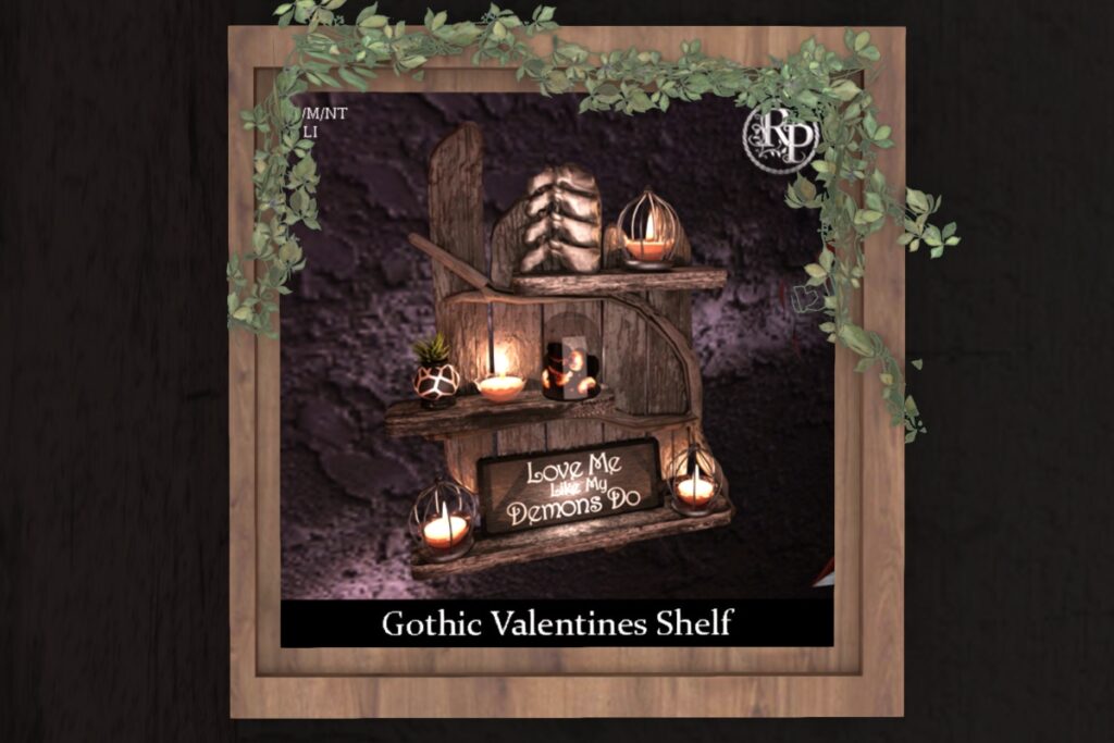 Gothic Valentines Shelf, L$259