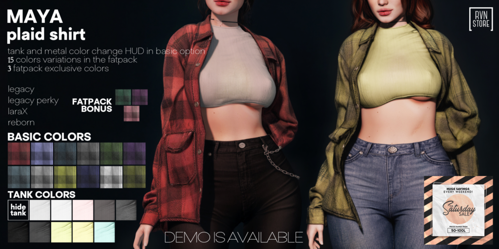 Maya Shirt - Legacy/MaitreyaX/Reborn/+mods	&lt;a href=&quot;http://maps.secondlife.com/secondlife/Nakroma/107/188/31&quot;&gt;Teleport&lt;/a&gt;