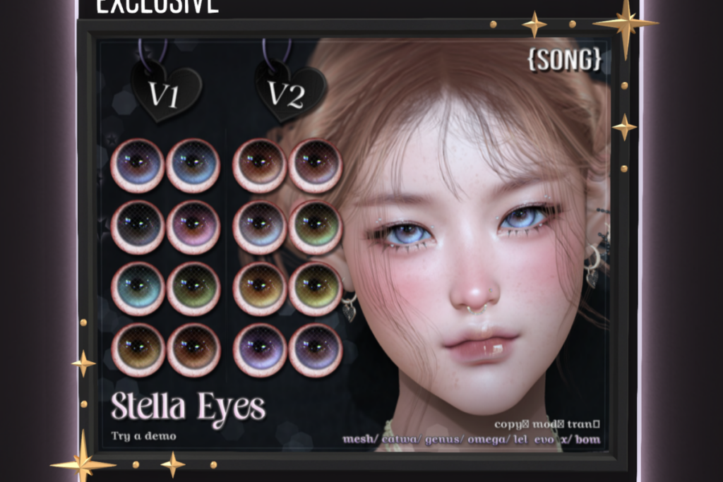 Stella Eyes - BOM/Catwa/Genus/Lelutka/Mesh/Omega, L$550 each/L$935 FP