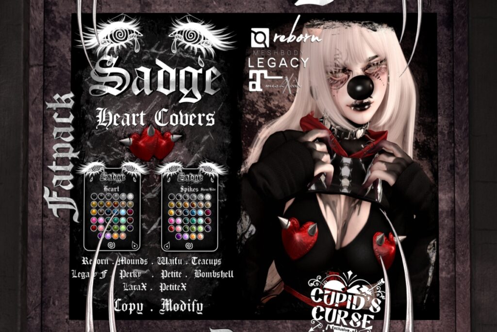 Heart Covers Pasties - Legacy/MaitreyaX/Reborn/+mods, L$299 each/L$499 FP