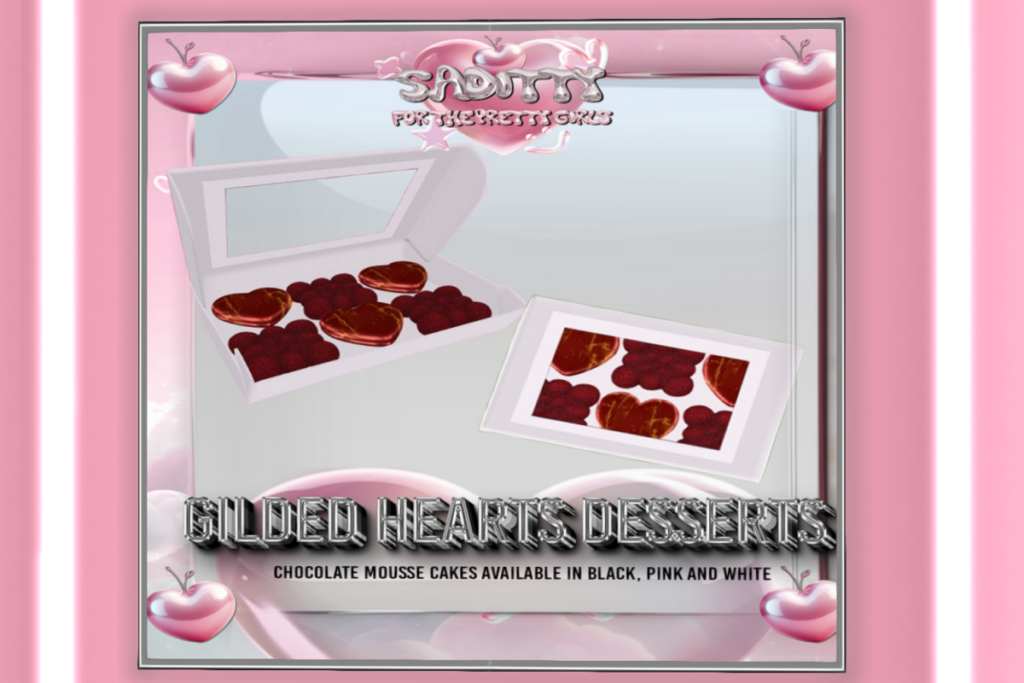 Gilded Hearts Desserts, L$150 each/L$350 FP