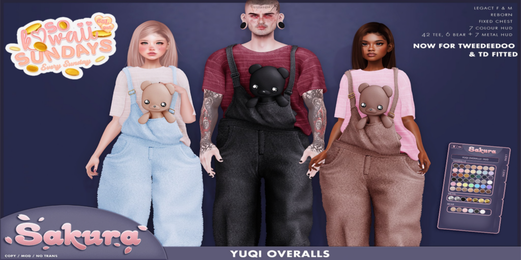 Yuqi Overalls - Legacy M+F/Reborn/Toodleedoo/TweeneeDoo	&lt;a href=&quot;http://maps.secondlife.com/secondlife/Domain/122/106/26&quot;&gt;Teleport&lt;/a&gt;