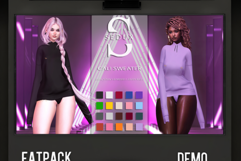 Cali Sweater - Legacy/Reborn/+mods, L$199 each/L$999 FP