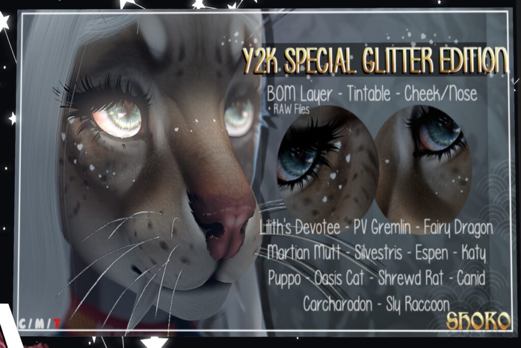 Y2K Special Glitter Edition Cosmetics - see ad for fits, L$199