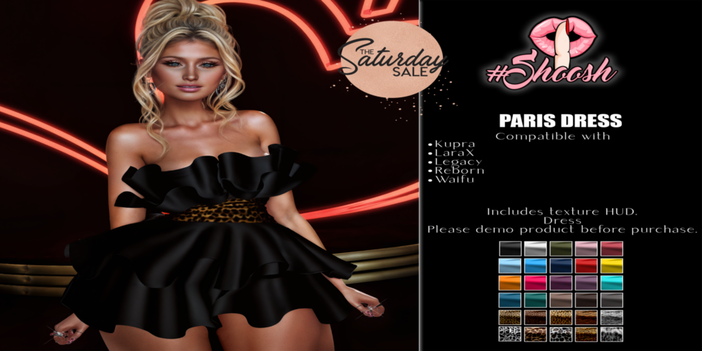 Paris Dress - Inithium/Legacy/MaitreyaX/Reborn/+mods	&lt;a href=&quot;http://maps.secondlife.com/secondlife/Wild%20Pack/163/168/23&quot;&gt;Teleport&lt;/a&gt;