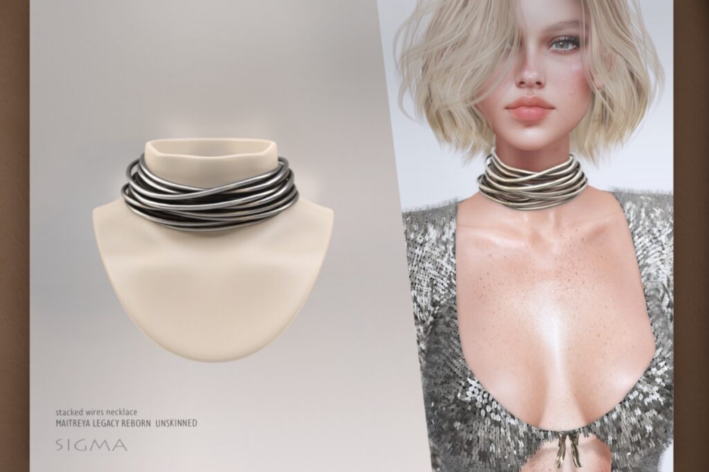 Stacked Wires Necklace - Legacy/Maitreya/Reborn/unrigged, L$320