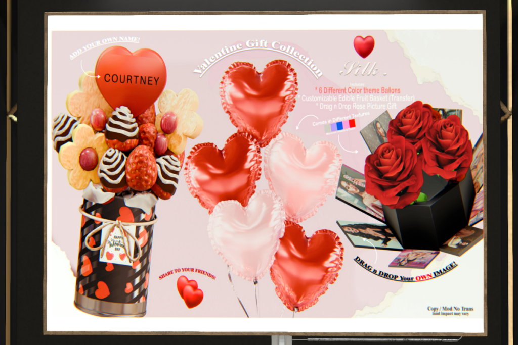 Valentine Edible &amp; Rose Pack, L$299 each/L$599 FP/L$699 transferable