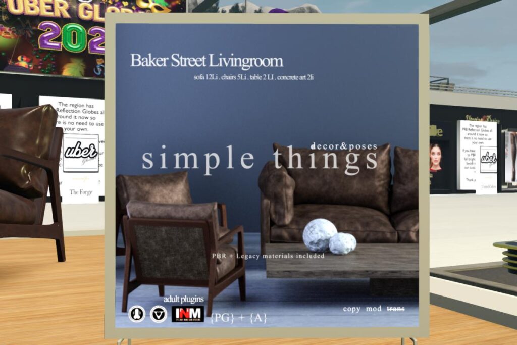 Baker Street Livingroom Décor &amp; Poses, L$350