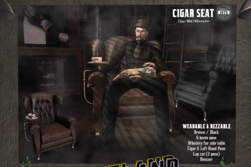 Cigar Seat Wearable and Decor, L$680