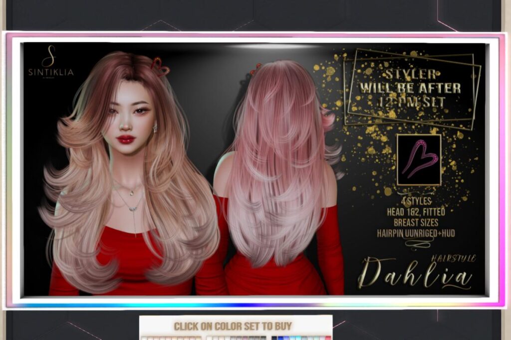 Dahlia Hair, L$288 each/L$688 FP