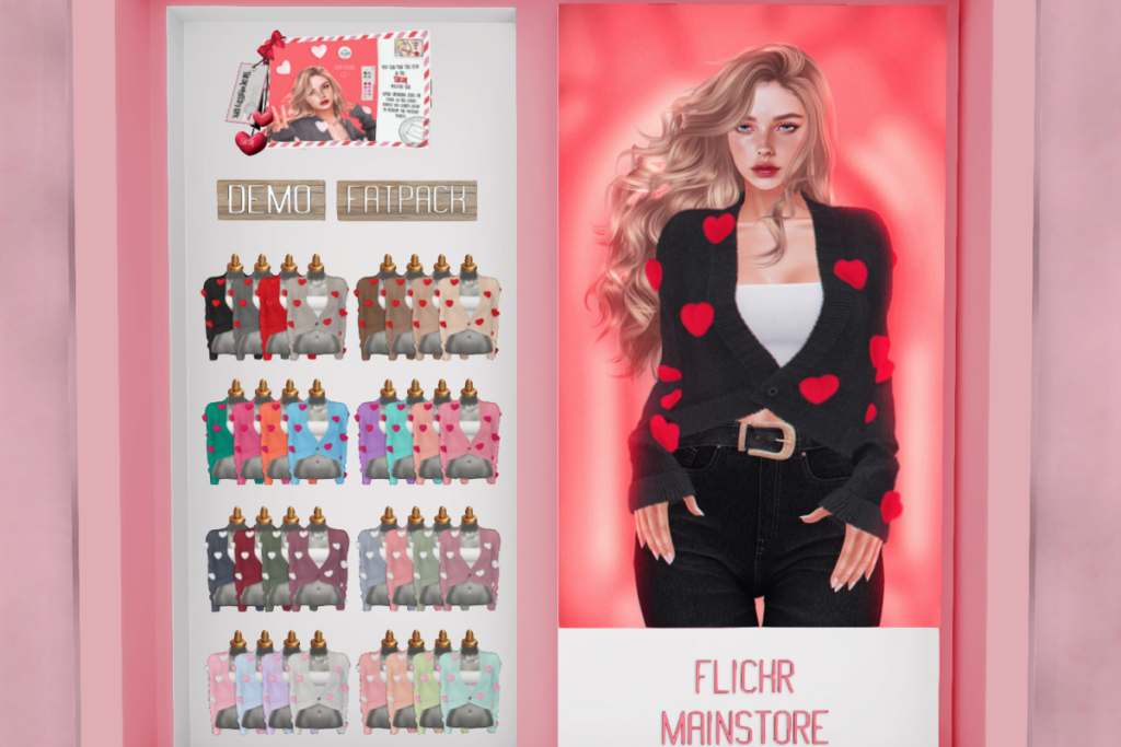 Fluffy Love Cardigan - GenX/Legacy/MaitreyaX/Reborn/+mods, L$299 each/L$1299 FP