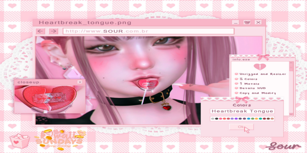 Heartbreak Tongue Accessory	&lt;a href=&quot;http://maps.secondlife.com/secondlife/Tomoeda/116/174/28&quot;&gt;Teleport&lt;/a&gt;