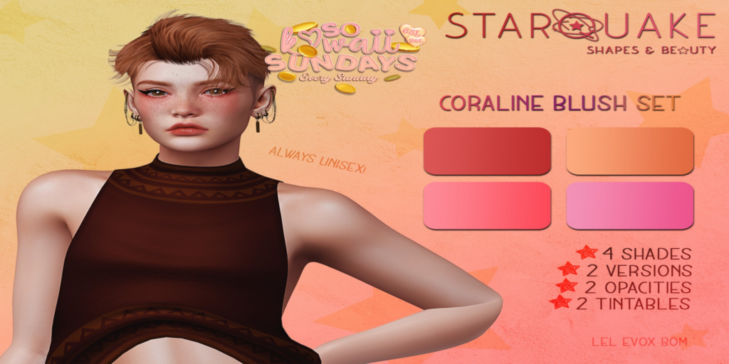 Coraline Blush Set - EvoX	&lt;a href=&quot;https://maps.secondlife.com/secondlife/Burning%20Desire%20Island/53/239/501&quot;&gt;Teleport&lt;/a&gt;