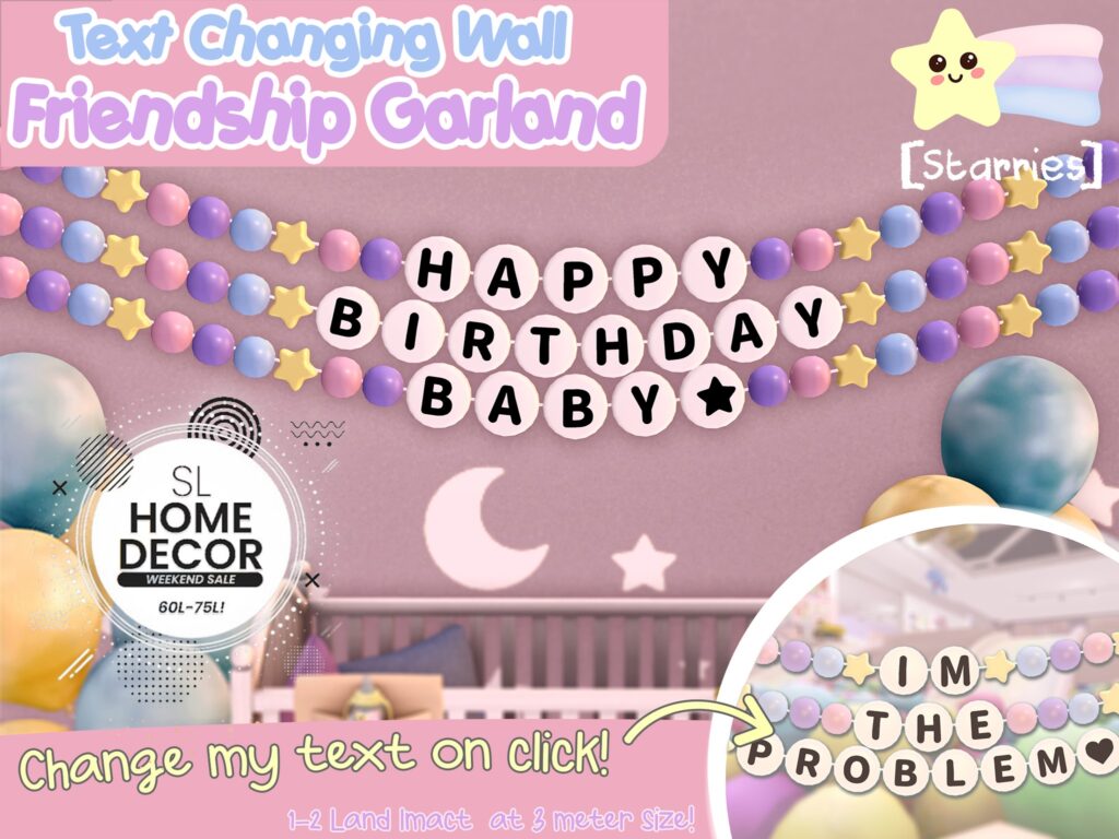 Text Changing Wall Friendship Garland