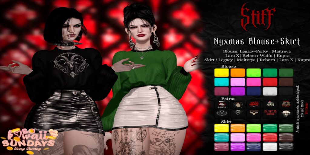 Nyxmas Blouse &amp; Skirt - Inithium/Legacy/Maitreya/Reborn/+mods	&lt;a href=&quot;http://maps.secondlife.com/secondlife/Menag%20a%20trois/25/153/1302&quot;&gt;Teleport&lt;/a&gt;