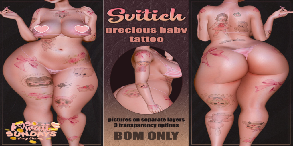 Precious Baby Tattoo - BOM	&lt;a href=&quot;http://maps.secondlife.com/secondlife/CHICCO%20ISLAND/225/154/1533&quot;&gt;Teleport&lt;/a&gt;