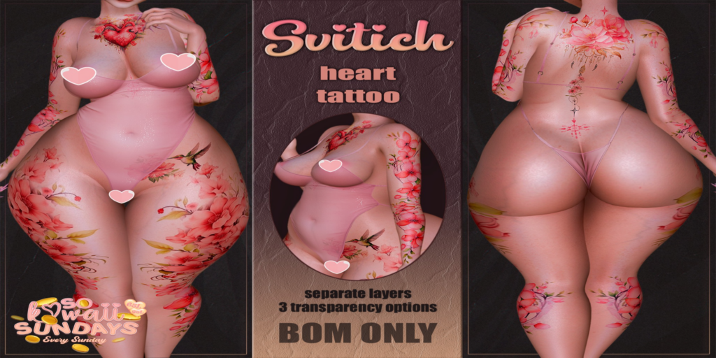 Heart Tattoo - BOM	&lt;a href=&quot;http://maps.secondlife.com/secondlife/CHICCO%20ISLAND/225/154/1533&quot;&gt;Teleport&lt;/a&gt;