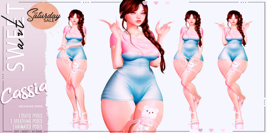 Cassia Poses	&lt;a href=&quot;http://maps.secondlife.com/secondlife/Lunar%20and%20Friends/50/28/0&quot;&gt;Teleport&lt;/a&gt;