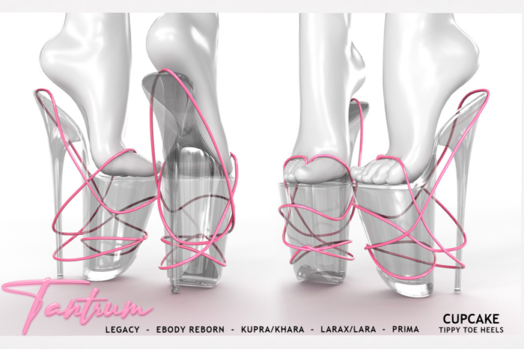 Cupcake Tippy Toe Heels - Inithium/Legacy/Maitreya/Prima/Reborn/+mods, L$325 each/L$699 FP/L$200 booster