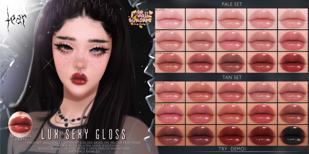 Lux Sexy Gloss - Evo/EvoX	&lt;a href=&quot;http://maps.secondlife.com/secondlife/Hashira/149/174/3&quot;&gt;Teleport&lt;/a&gt;