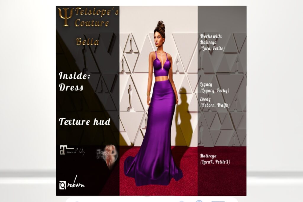 Bella Dress - Legacy/Maitreya/Reborn/+mods, L$99