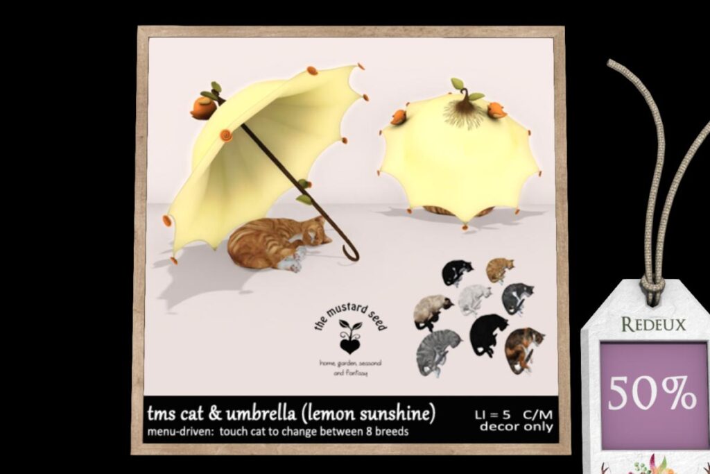 Cat &amp; Umbrella Lemon Sunshine, L$88