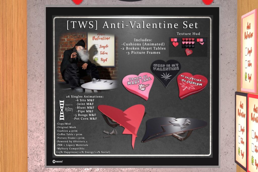 Anti-Valentine Decor Set, L$420