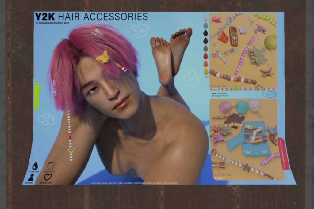 Y2K Hair Accessories	&lt;a href=&quot;http://maps.secondlife.com/secondlife/The%20Sign%20II/220/111/22&quot; target=&quot;_blank&quot;&gt;Teleport&lt;/a&gt;