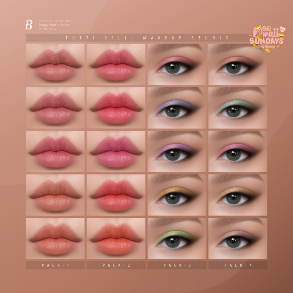 Happy Hour Collection Cosmetics - EvoX	&lt;a href=&quot;http://maps.secondlife.com/secondlife/Malkine/110/166/293&quot;&gt;Teleport&lt;/a&gt;