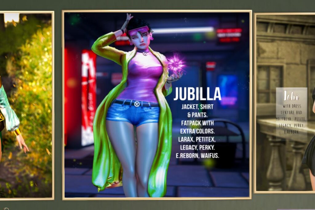 Jubilla Outfit - Legacy/MaitreyaX/Reborn/+mods, L$222 each/L$713 FP