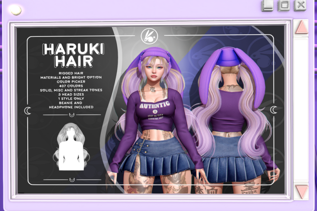 Haruki Hair, L$350 each/L$600 FP