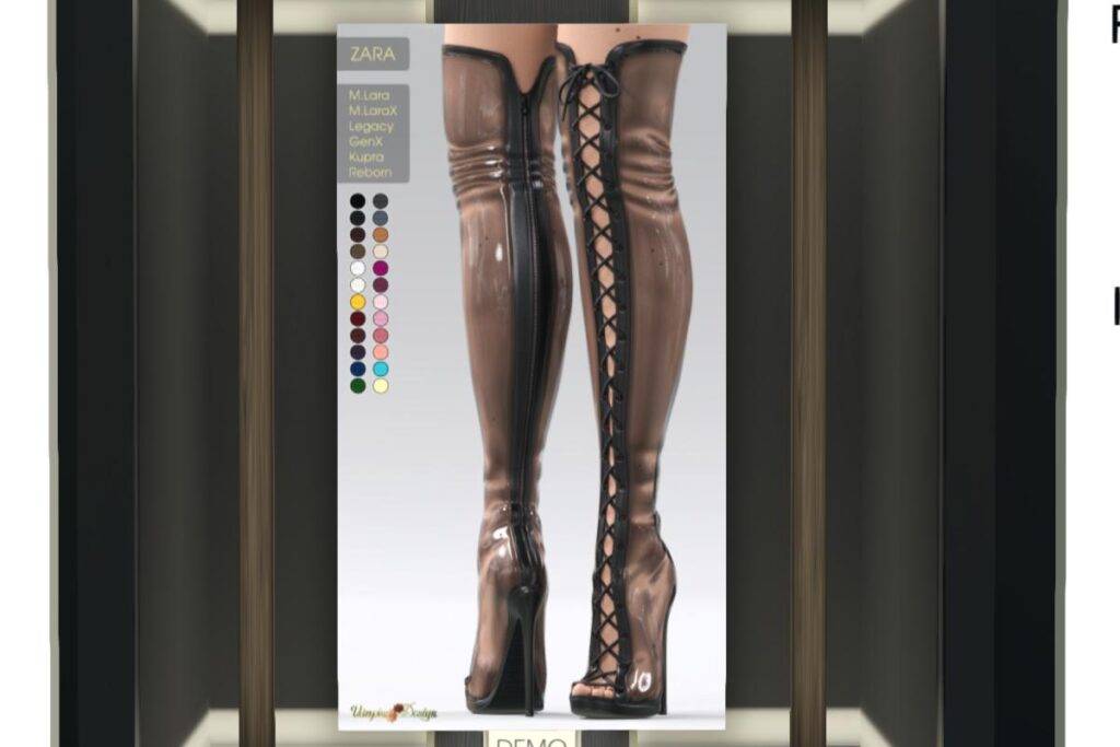 Zara Boots - GenX/Inithium/Legacy/Maitreya/Reborn/+mods, L$495 FP