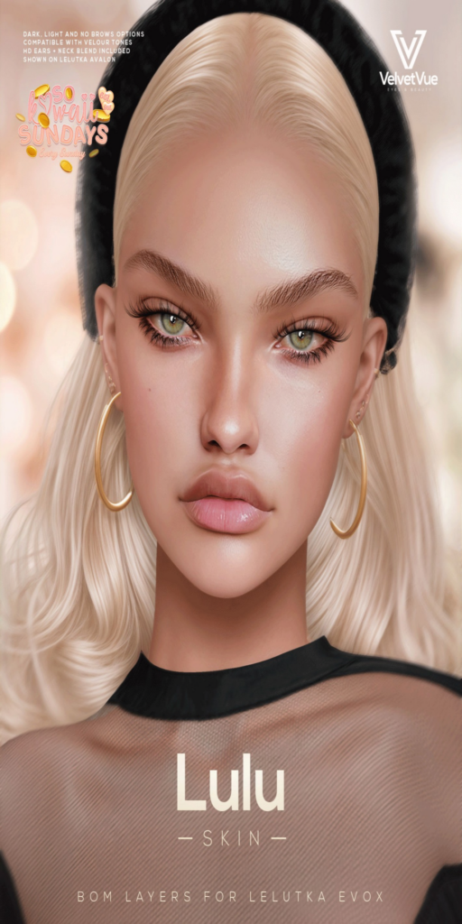 Lulu Skin - EvoX	&lt;a href=&quot;http://maps.secondlife.com/secondlife/Oasis%20Paradise/171/52/702&quot;&gt;Teleport&lt;/a&gt;