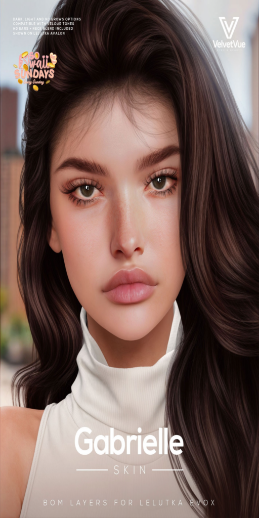 Gabrielle Skin - EvoX	&lt;a href=&quot;http://maps.secondlife.com/secondlife/Oasis%20Paradise/171/52/702&quot;&gt;Teleport&lt;/a&gt;