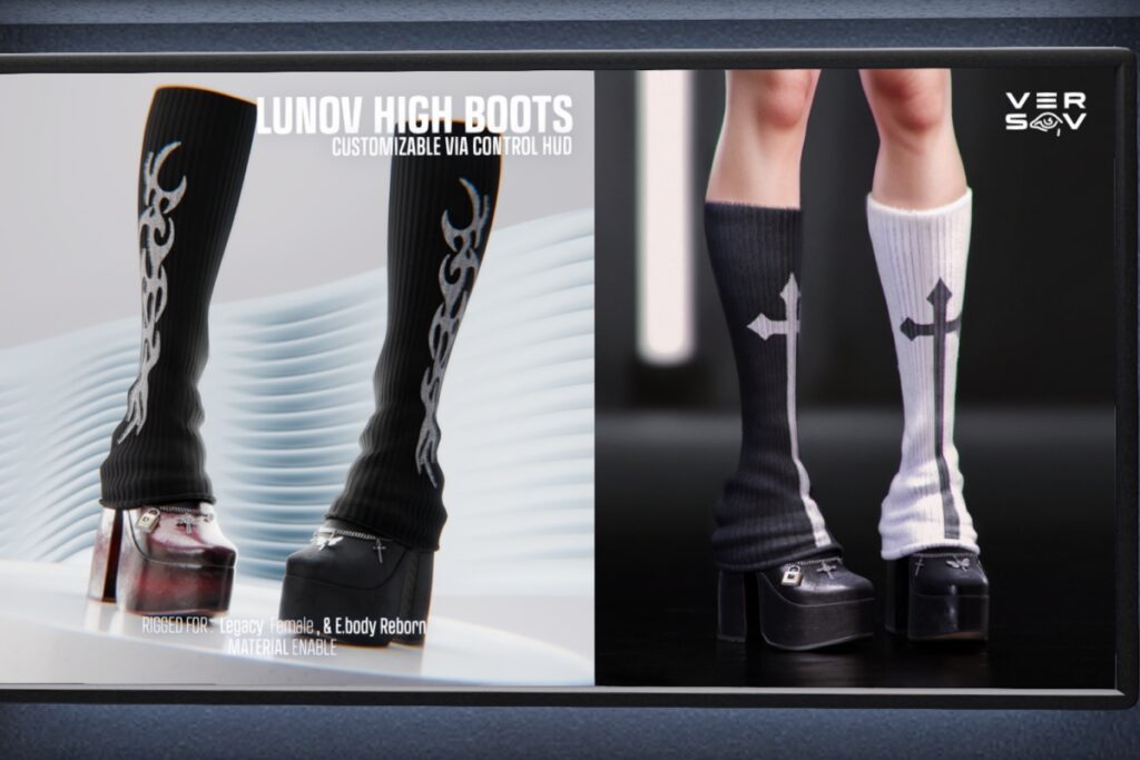 Lunov High Boots - Legacy/Reborn, L$349 each/L$1399 FP