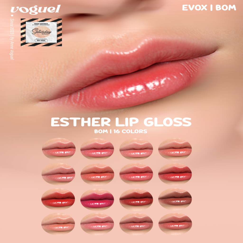 Esther Lip Gloss - EvoX	&lt;a href=&quot;http://maps.secondlife.com/secondlife/Dark%20Elixir/62/134/21&quot;&gt;Teleport&lt;/a&gt;