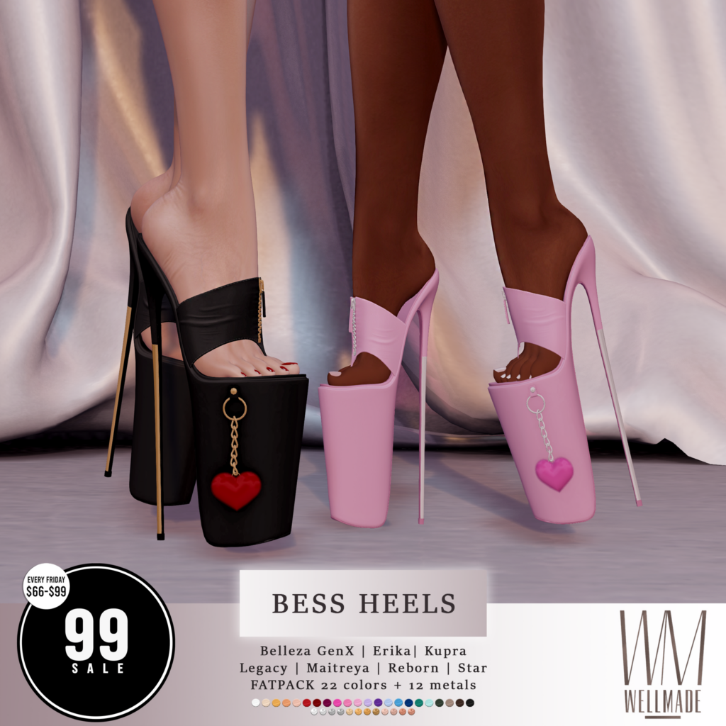 Bess Heels - Erika/GenX/Inithium/Legacy/Maitreya/Reborn/Star