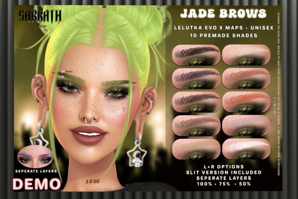 Jade Brows - EvoX, L$350