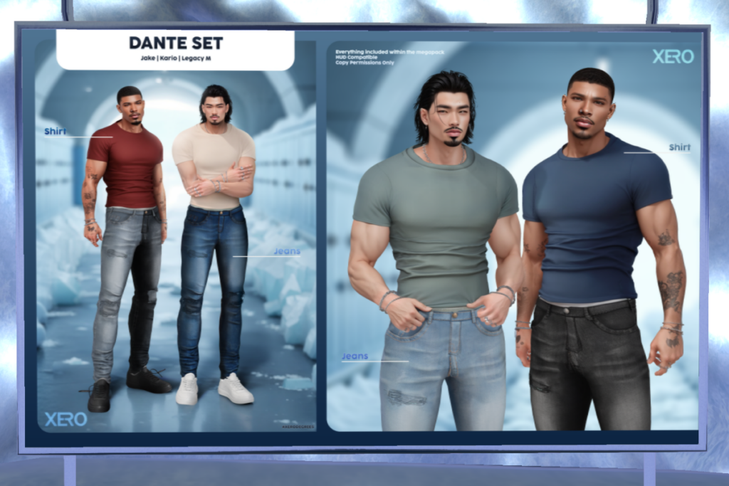 Dante Set - Jake/Kario/Legacy, L$325 each/L$1249-L$2149 each FP